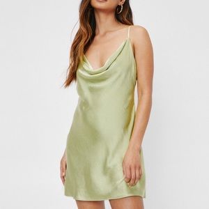 Satin slip mini dress